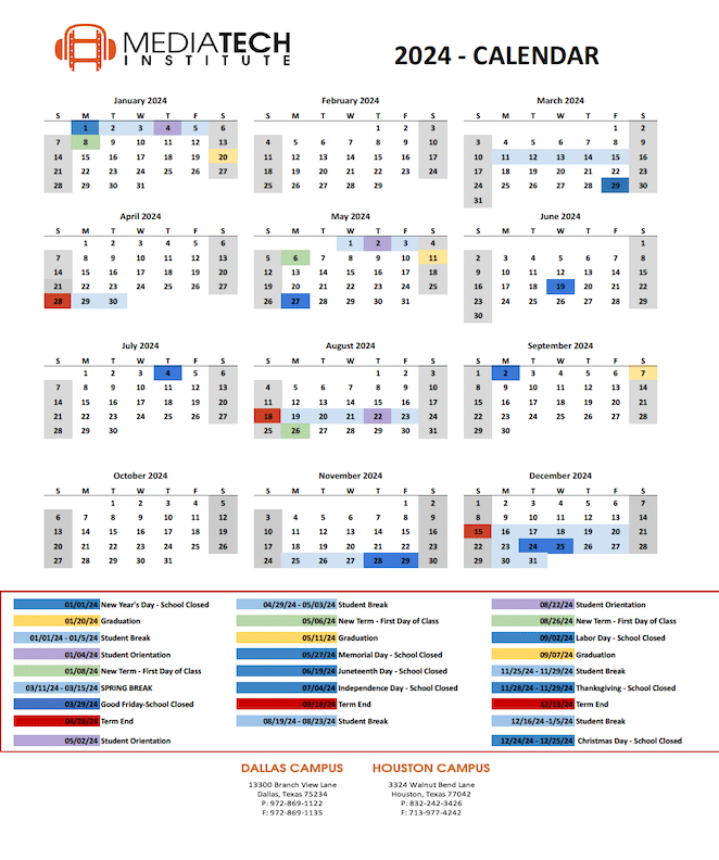 MTI Calendar 2022